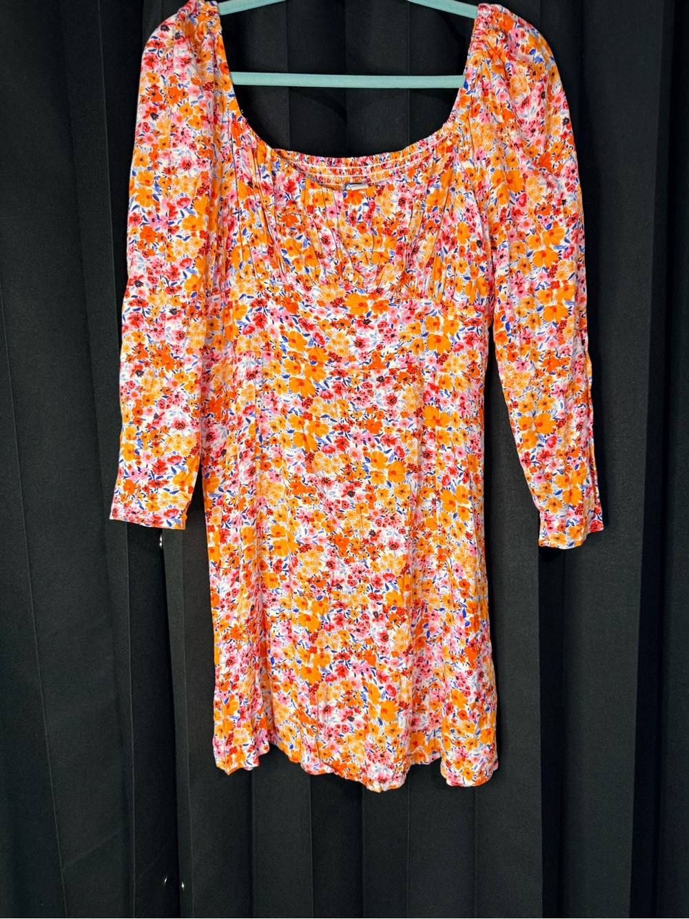 Floral Orange Pink Dress